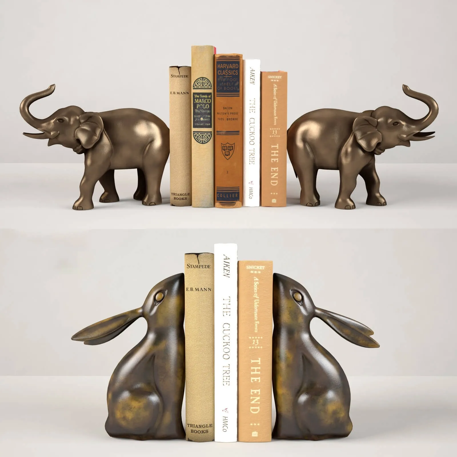decoration – Elephant and Bunny Figurines 3D Model decoration – Elephant and Bunny Figurines 3D Model