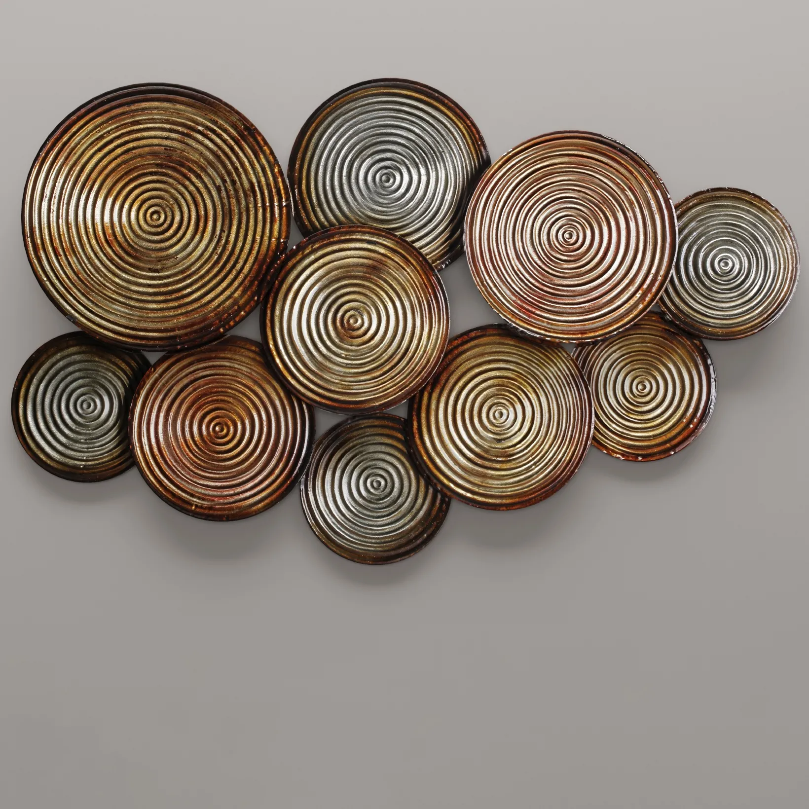 decoration – Embossed Circles Metal Wall Décor by Elements 3D Model