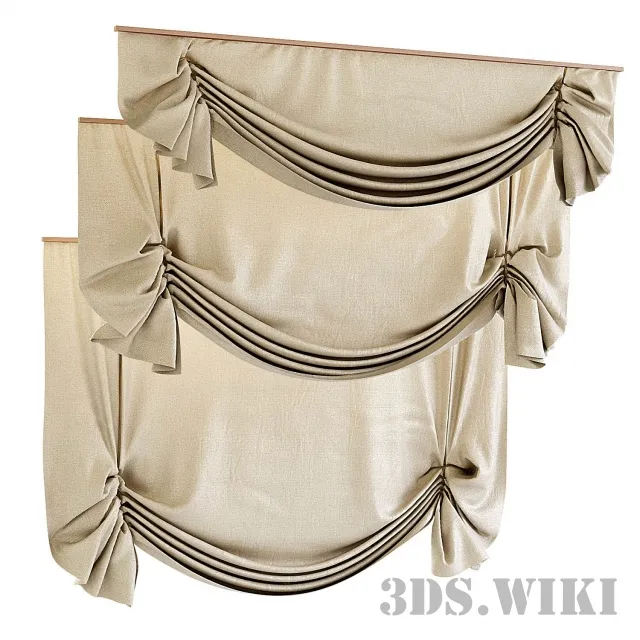 decoration – English curtains 3D Model decoration – English curtains 3D Model