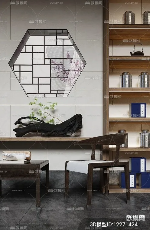 DECORATION – ENTRANCE – VRAY / CORONA – 3D MODEL – 1086