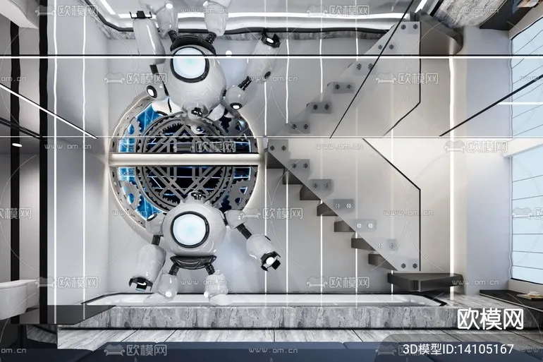 DECORATION – ENTRANCE – VRAY / CORONA – 3D MODEL – 1087