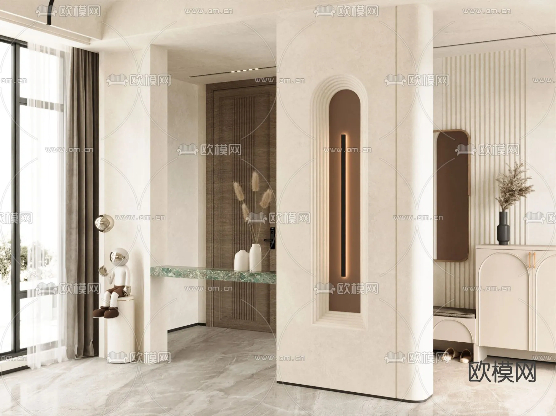 DECORATION – ENTRANCE – VRAY / CORONA – 3D MODEL – 1102