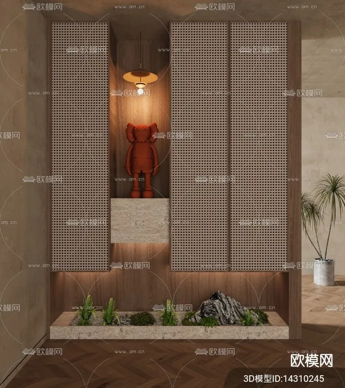 DECORATION – ENTRANCE – VRAY / CORONA – 3D MODEL – 1127