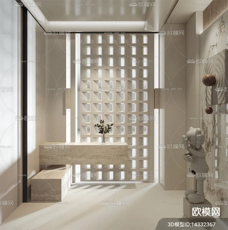 DECORATION – ENTRANCE – VRAY / CORONA – 3D MODEL – 1146