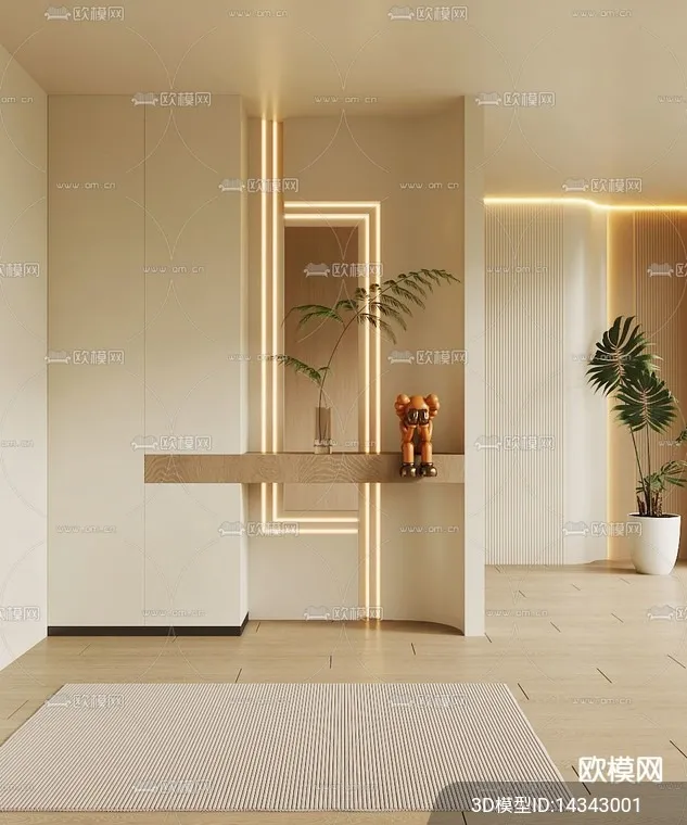 DECORATION – ENTRANCE – VRAY / CORONA – 3D MODEL – 1155