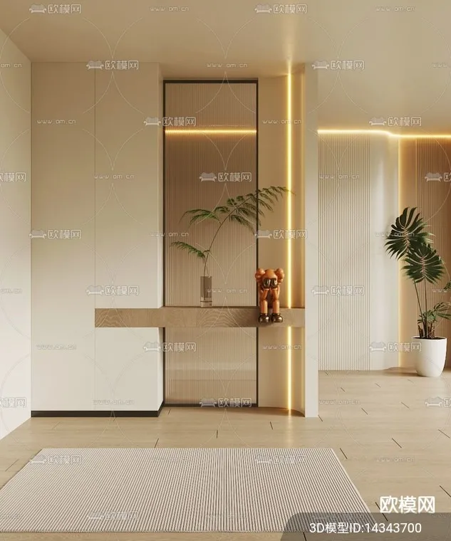 DECORATION – ENTRANCE – VRAY / CORONA – 3D MODEL – 1156