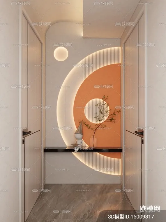 DECORATION – ENTRANCE – VRAY / CORONA – 3D MODEL – 1195