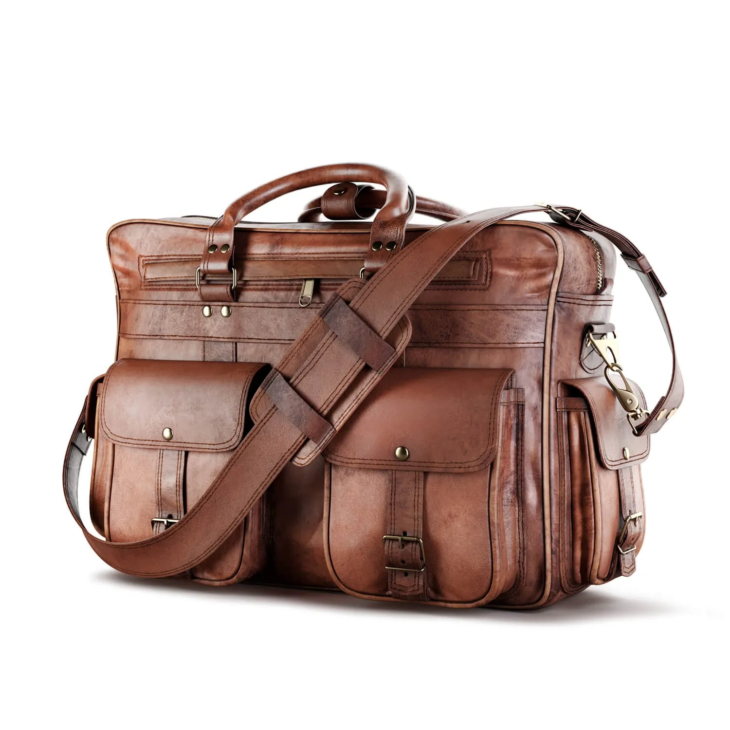 decoration – Everett Large Leather Pilot Briefcase bag 3D Model