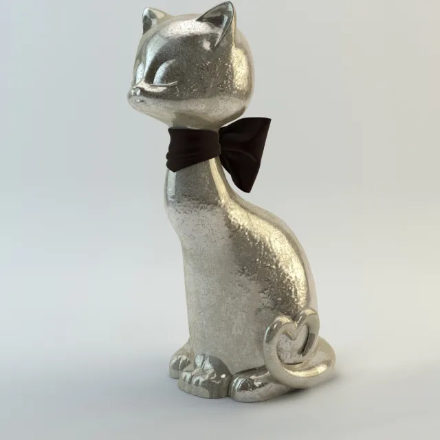 decoration – Figurine of cat 01 3D Model