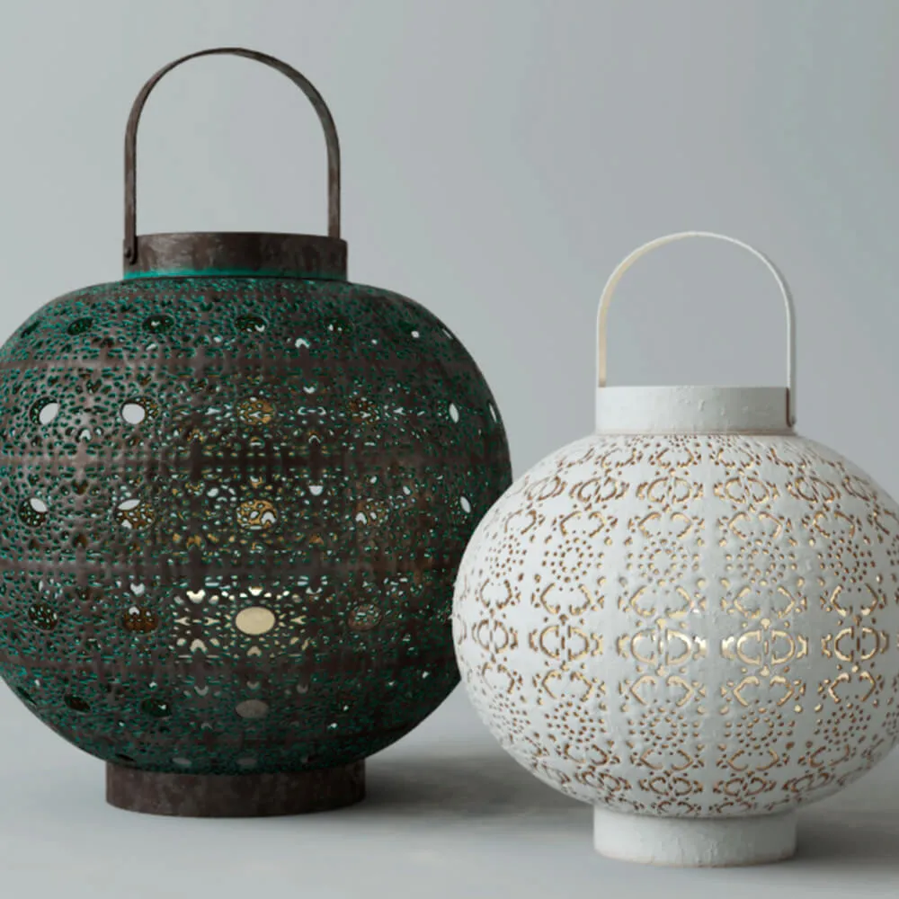 decoration – Filigree lanterns 3D Model