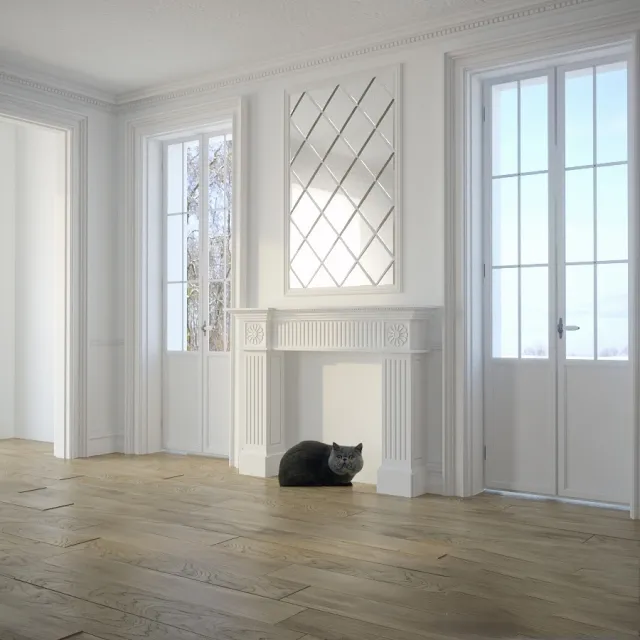 decoration – Fireplace and stucco Harmony 3D Model