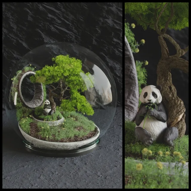 decoration – Florarium Bonsai 3D Model