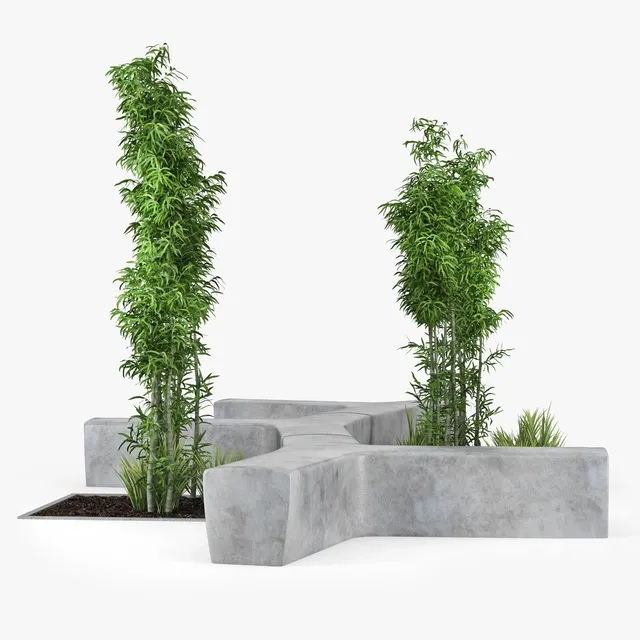 decoration – Flower bamboo 3D Model