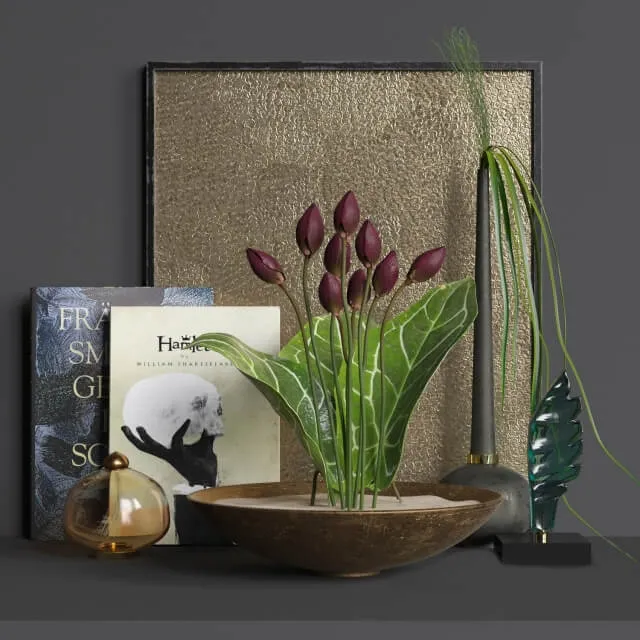 decoration – Flower tulips decor set 3D Model decoration – Flower tulips decor set 3D Model