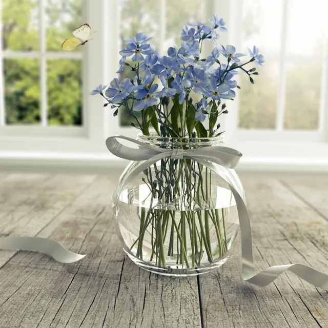 decoration – Flowers and butterfly 3D Model