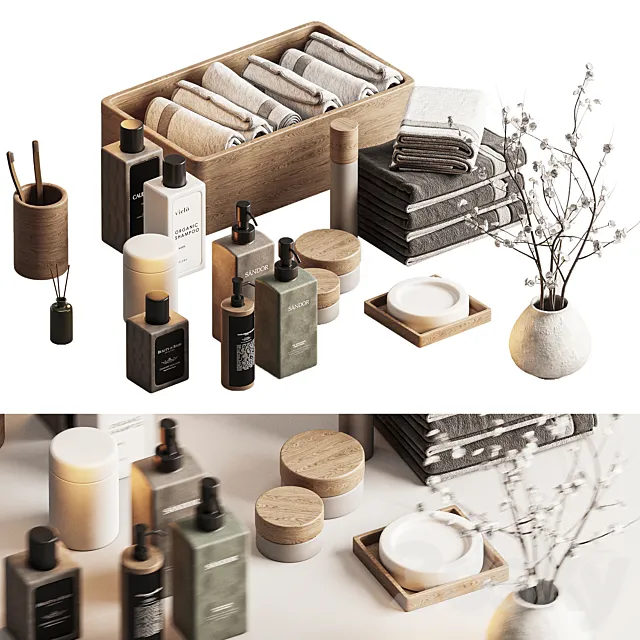 Decoration for the bathroom 2 3D Model Decoration for the bathroom 2 3D Model