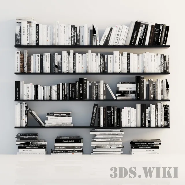 decoration – Foreign literature – library 3D Model decoration – Foreign literature – library 3D Model