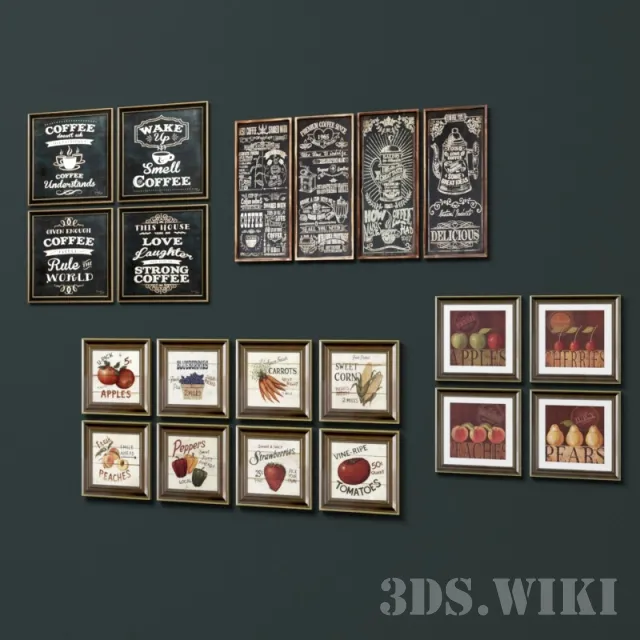 decoration – Framed wall pictures 3D Model