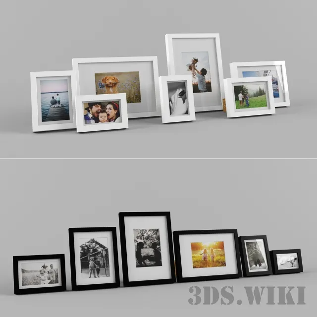 decoration – Frames and paintings by IKEA Ribba series 3D Model