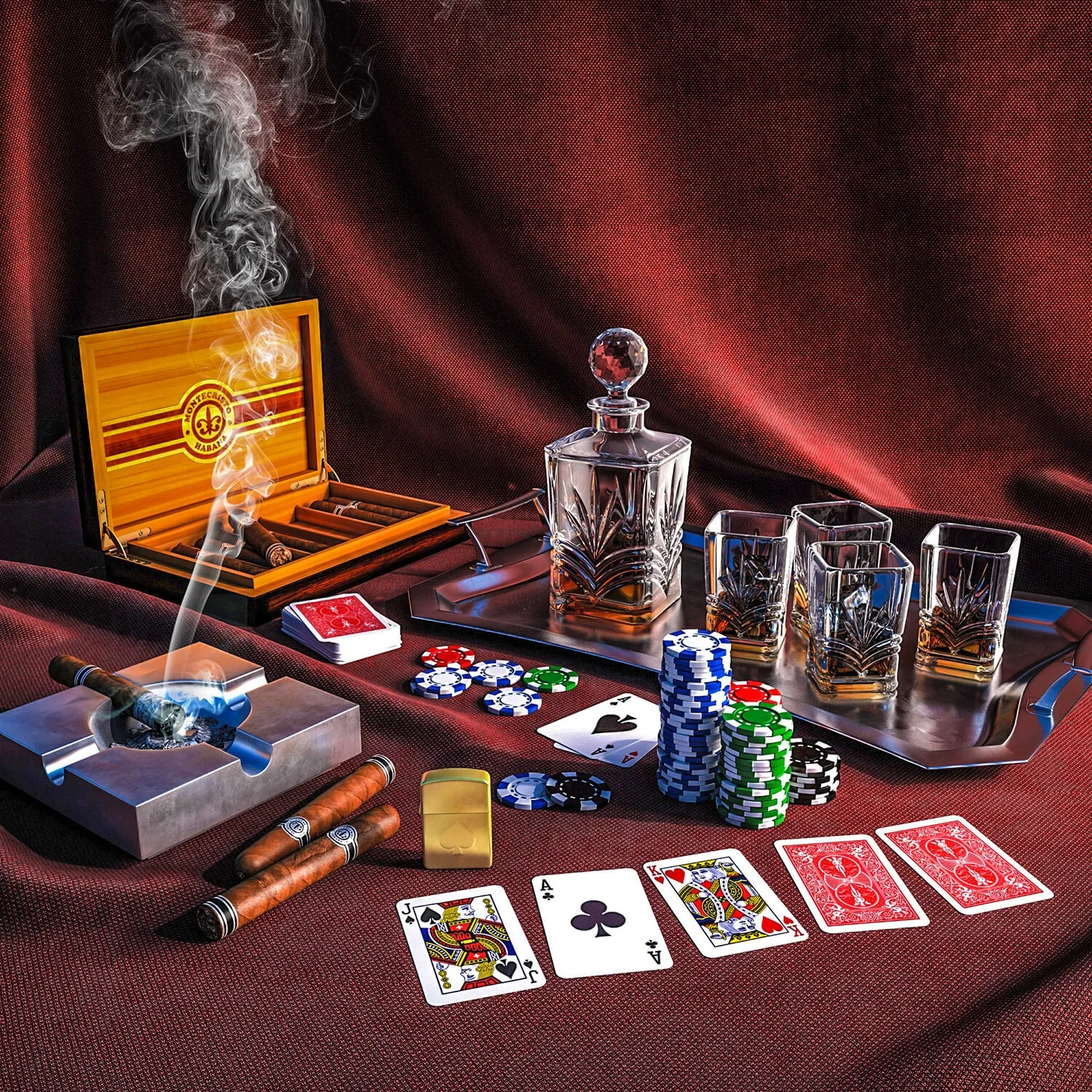 decoration – Gentlemen set 3D Model