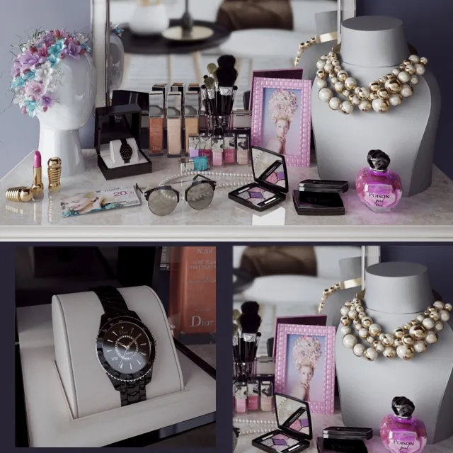 decoration – Glamour  set 3D Model