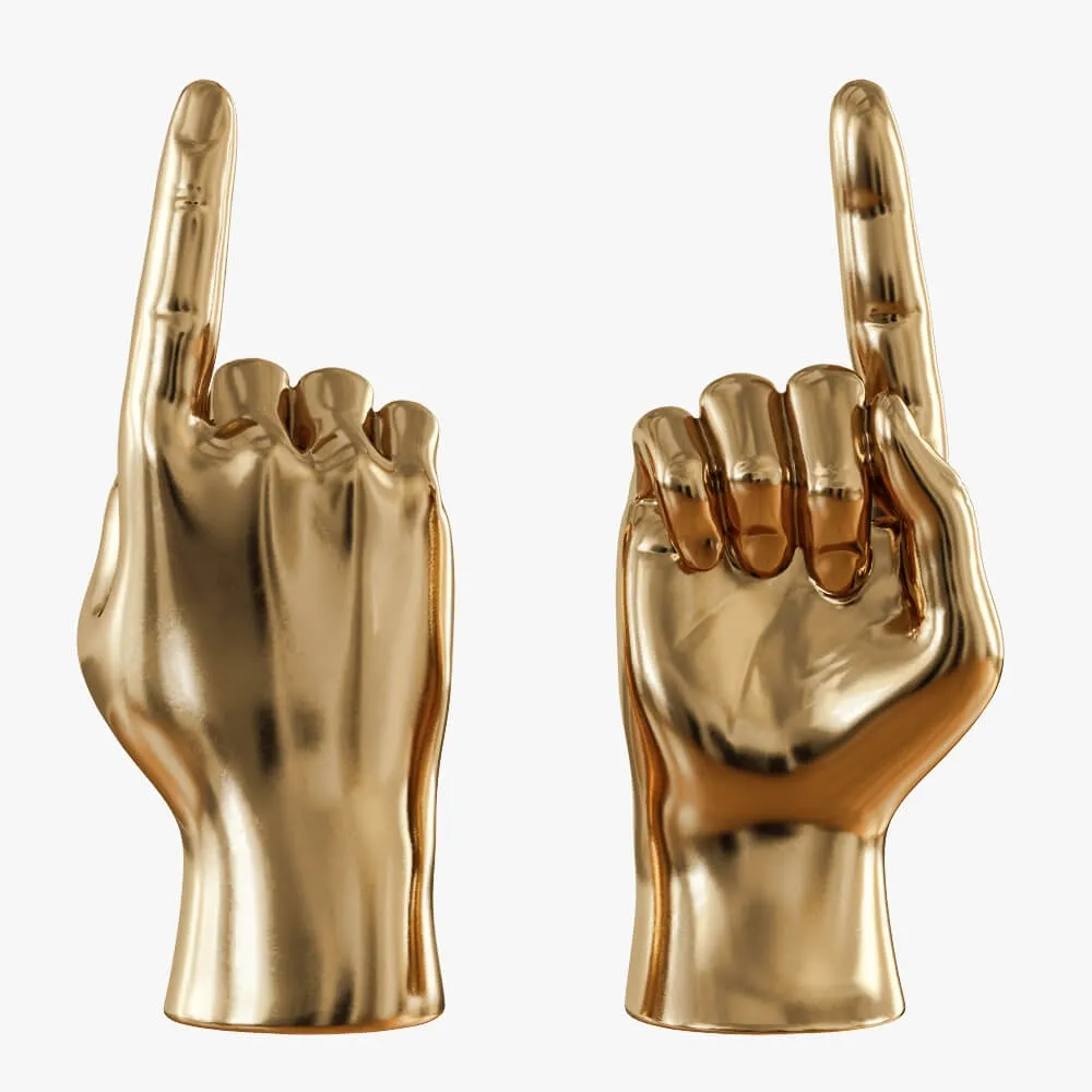 decoration – Gold Figurine Hand 3D Model decoration – Gold Figurine Hand 3D Model