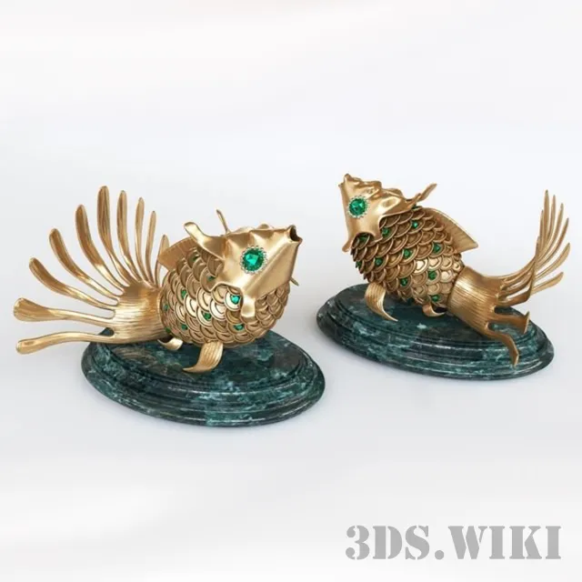 decoration – Golden fish figurine 3D Model decoration – Golden fish figurine 3D Model