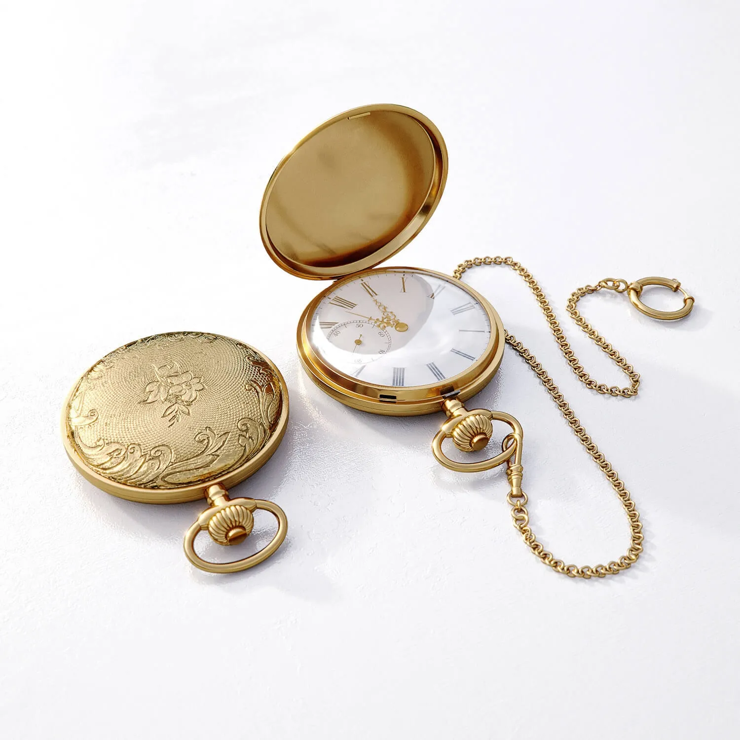 decoration – Golden pocket watch 3D Model decoration – Golden pocket watch 3D Model