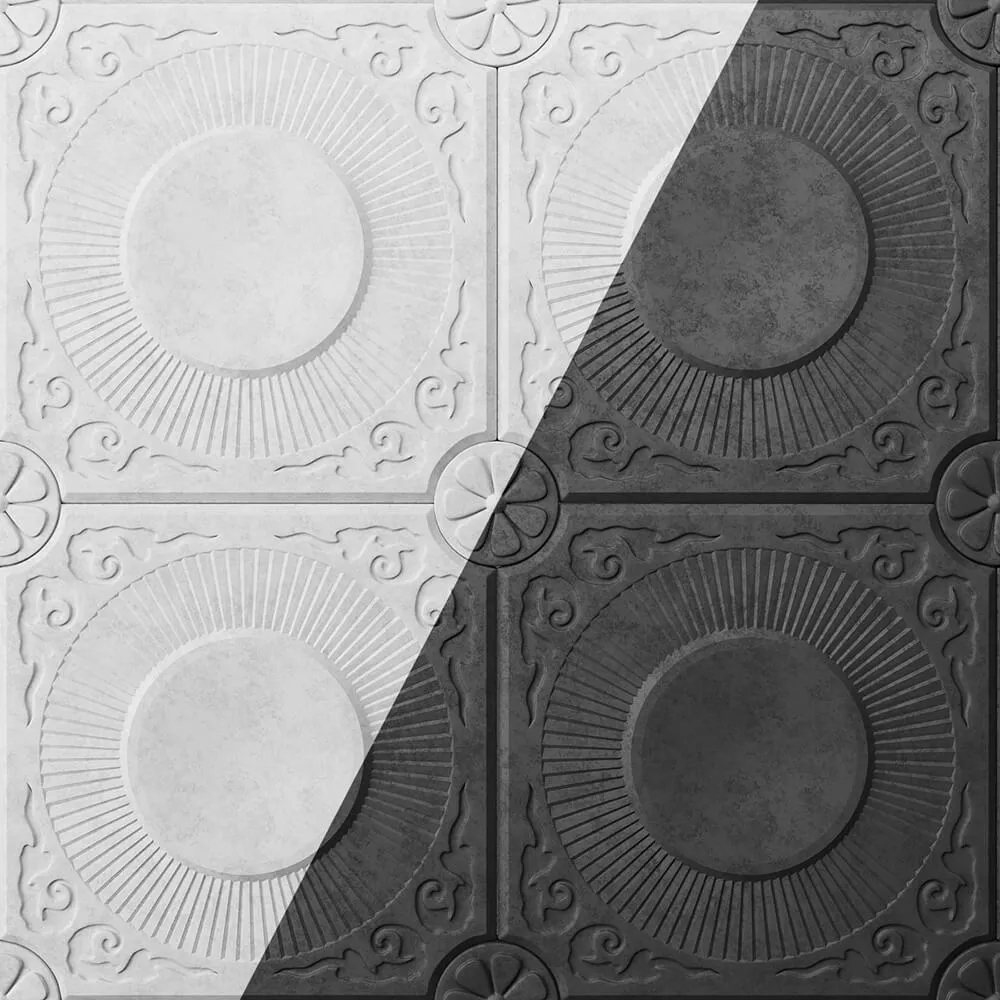 decoration – Gypsum panel chamomile 3D Model