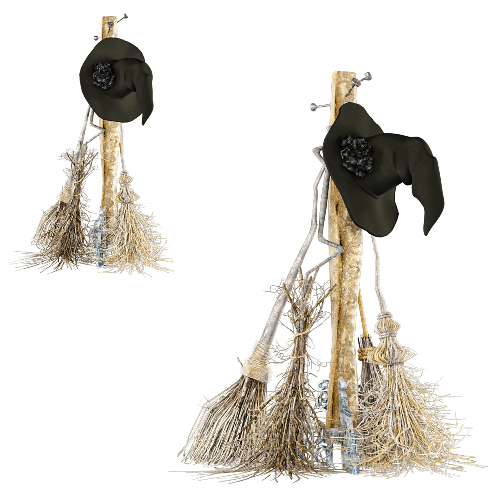 decoration – Halloween witch set 3D Model decoration – Halloween witch set 3D Model