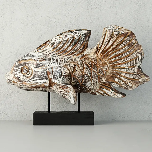 decoration – Hand-Carved Driftwood Fish 3D Model decoration – Hand-Carved Driftwood Fish 3D Model