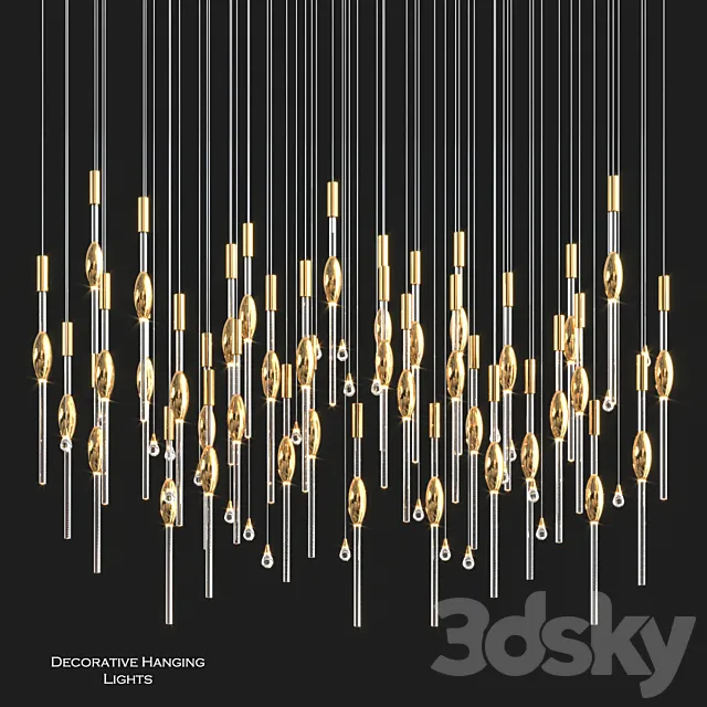 Decoration hanging lights 3D Model