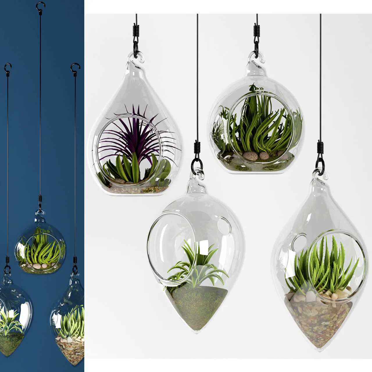 decoration – Hanging plants 04 3D Model