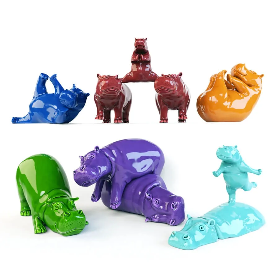 decoration – Hippos 2 3D Model decoration – Hippos 2 3D Model
