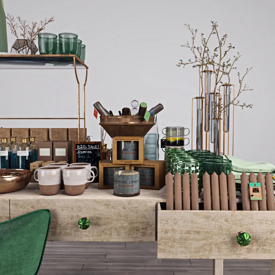 decoration – Homeware decor set 3D Model
