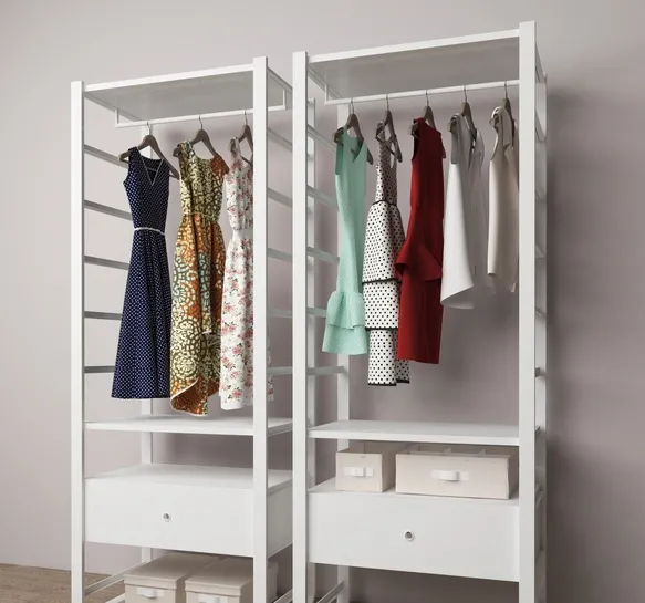 decoration – IKEA cabinet and women’s clothing 3D Model