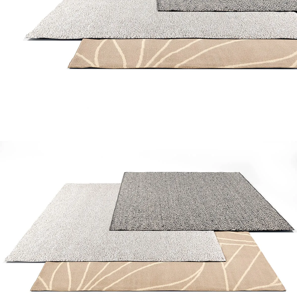 decoration – Ikea rug set 3D Model decoration – Ikea rug set 3D Model