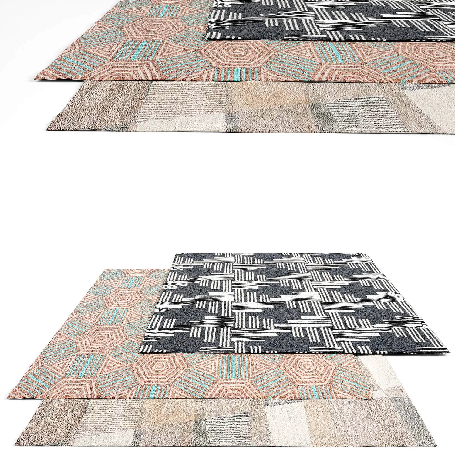 decoration – Jaipur Living rug set 12 3D Model decoration – Jaipur Living rug set 12 3D Model