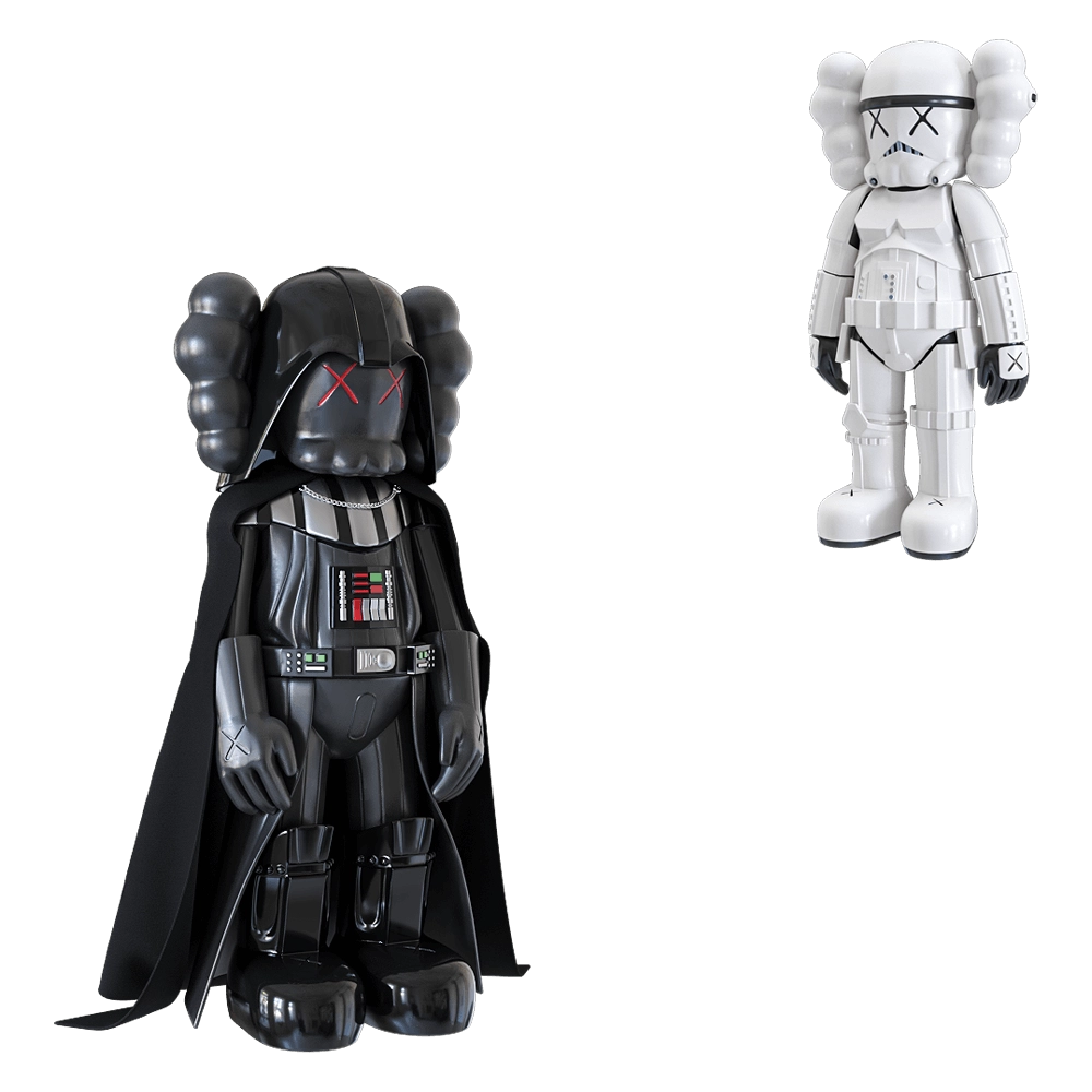 decoration – KAWS Stormtrooper Darth Vader 3D Model