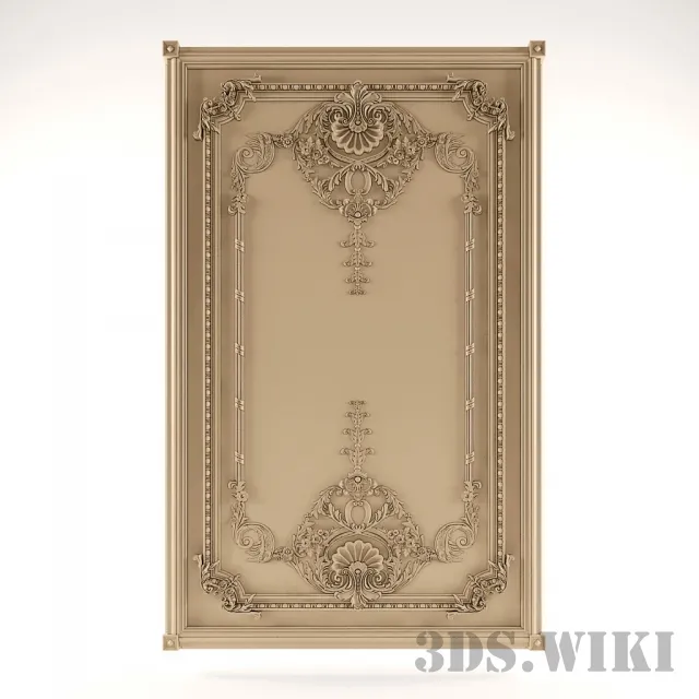 decoration – Large rectangular stucco pattern 3D Model decoration – Large rectangular stucco pattern 3D Model