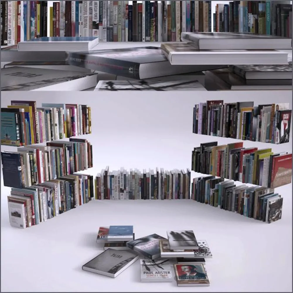 decoration – Large set of books 3D Model decoration – Large set of books 3D Model