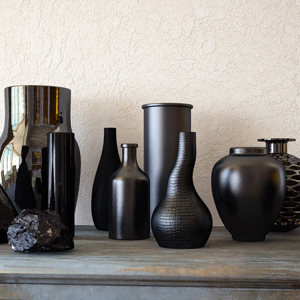 decoration – Large set of vases 3D Model