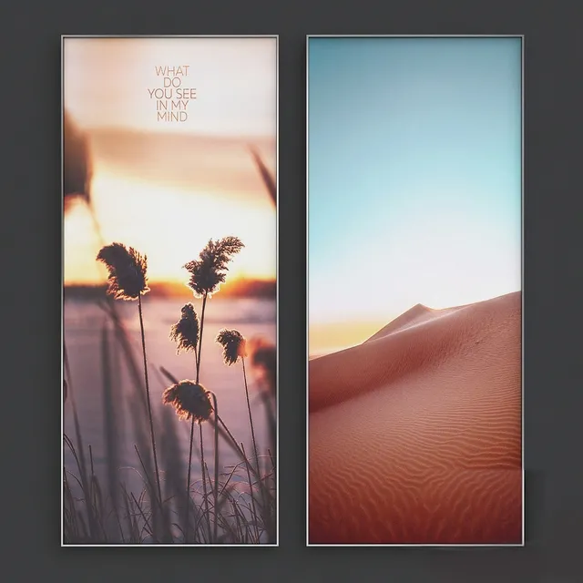 decoration – Large wall art collection 3D Model