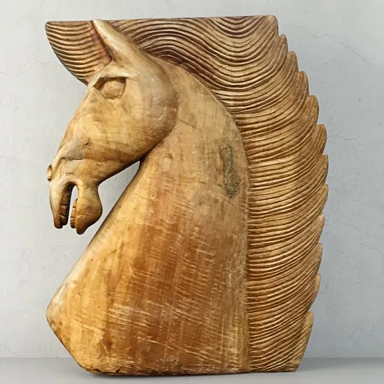 decoration – Large wood carved horse head 3D Model decoration – Large wood carved horse head 3D Model