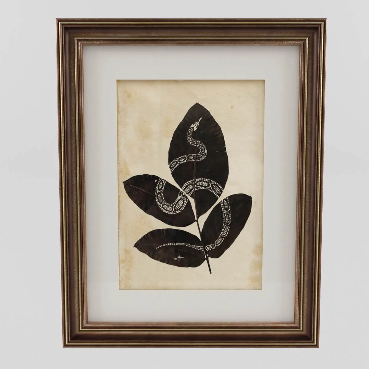 decoration – Leaf snake 3D Model