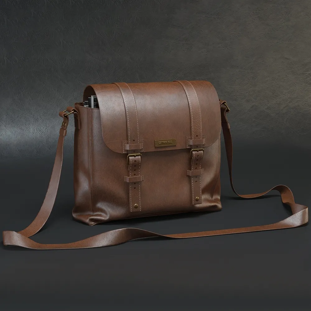 decoration – Leather bag 01 3D Model