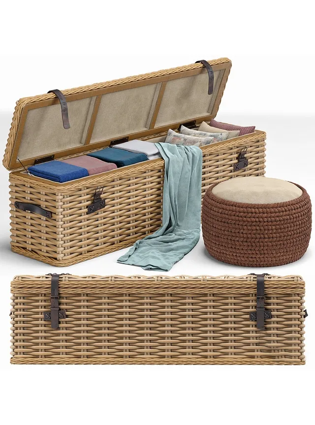 decoration – Leather Trunk poof 3D Model decoration – Leather Trunk poof 3D Model