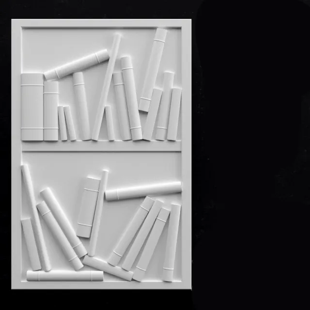 decoration – Library vol.1 decorative panel 3D Model