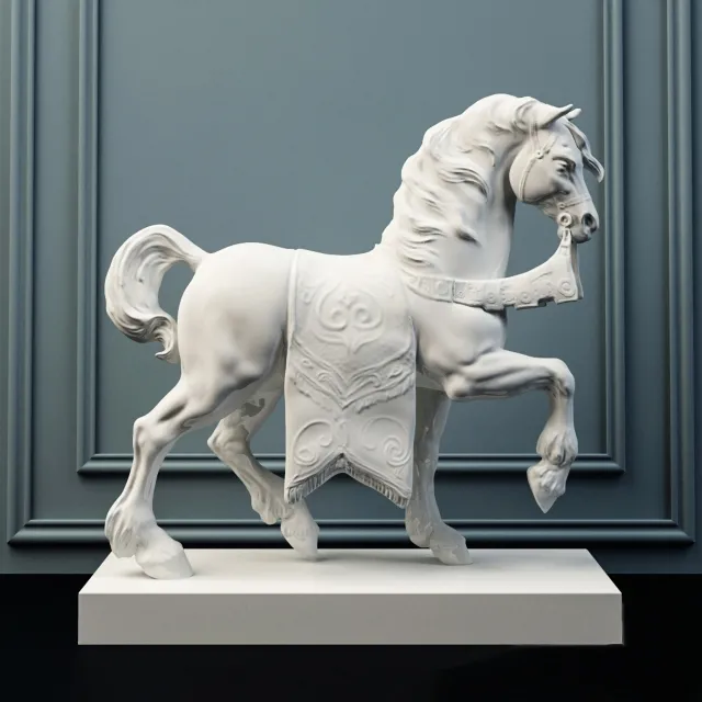 decoration – Lladro sculpture palace horse 3D Model decoration – Lladro sculpture palace horse 3D Model