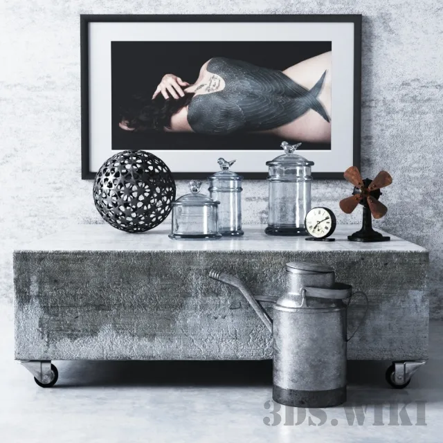 decoration – Loft style decor set 3D Model